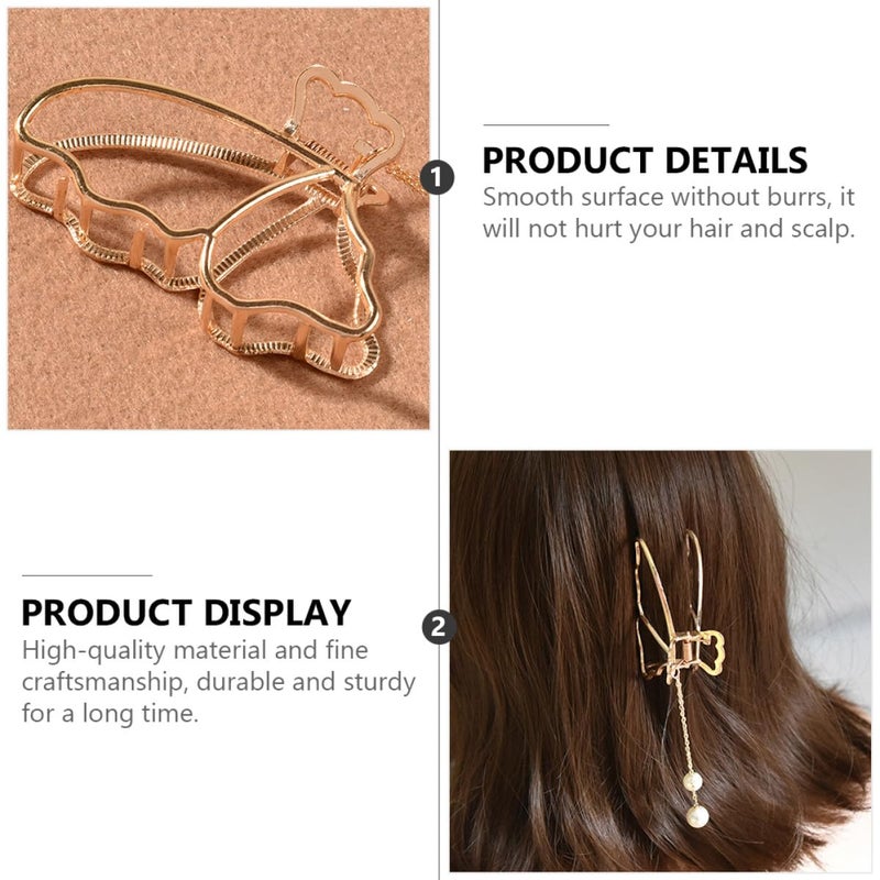 Pearl Tassel Alloy Hair Claw Clip for Women Elegant Styling Daily Use - Image 5